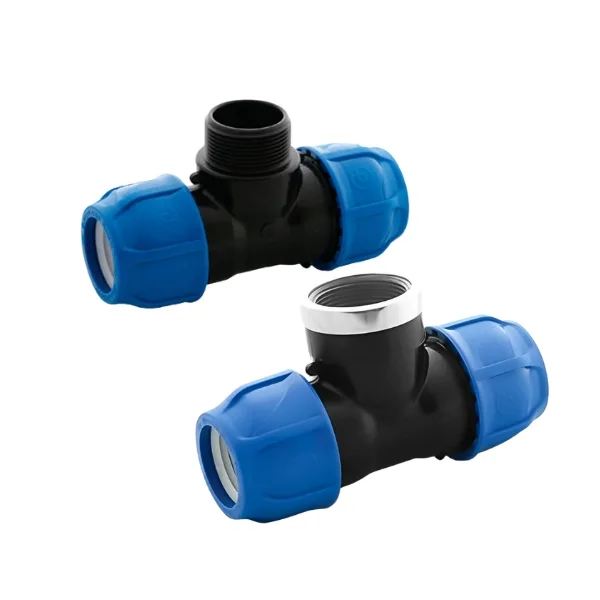 Tê PEAD de Compressão com Derivação